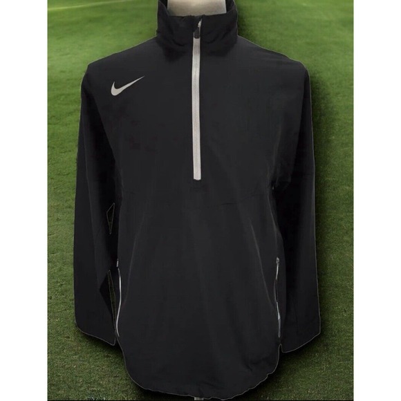 Nike Black 1/4 Zip PGA Masters Golf Pullover Windbreaker Mens Medium New